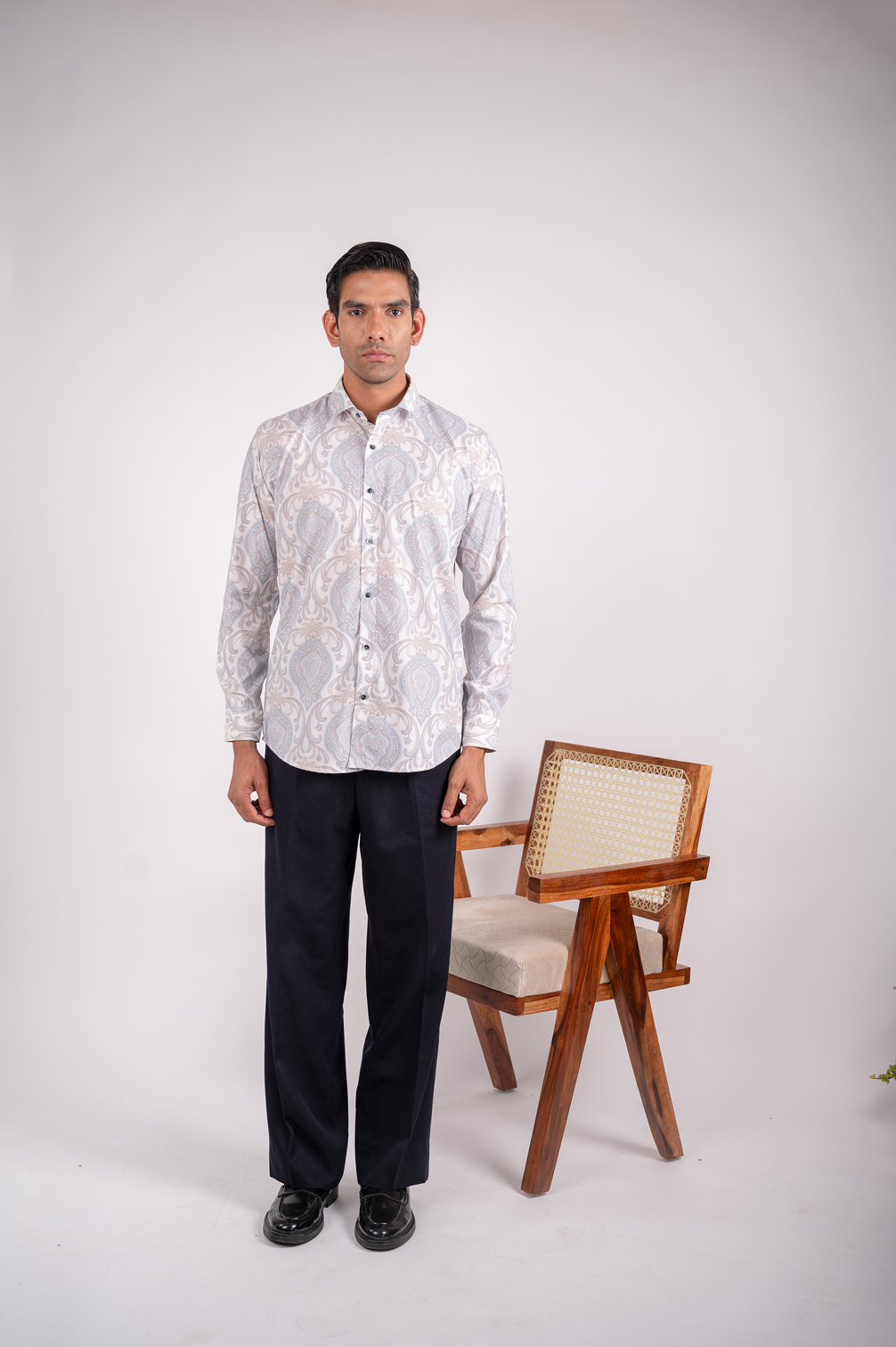 Radiant White Printed Impress Shirt