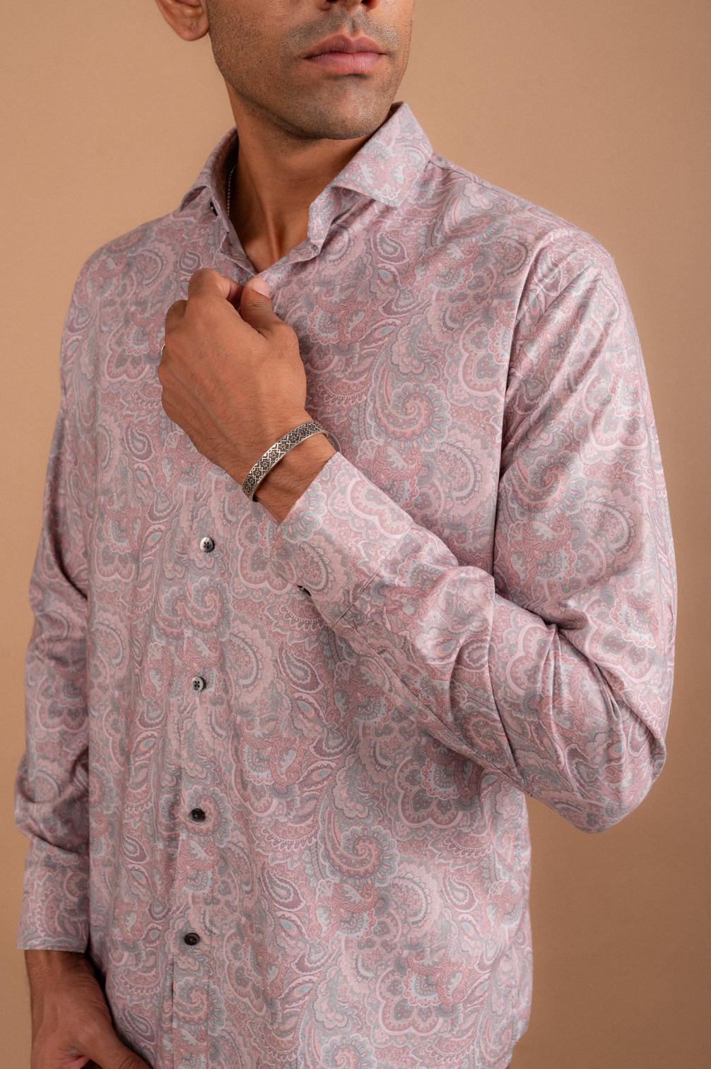 Salmon Pink Stylish Impress Shirt