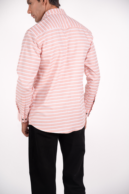 Dusty Pink Striped Shirt