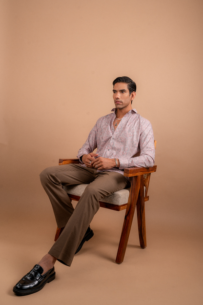 Salmon Pink Stylish Impress Shirt