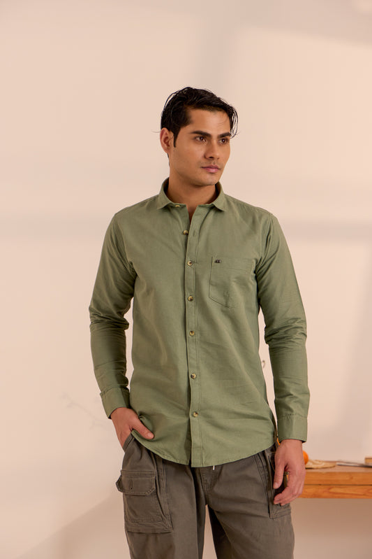 Olive Grove Cotton Shirt