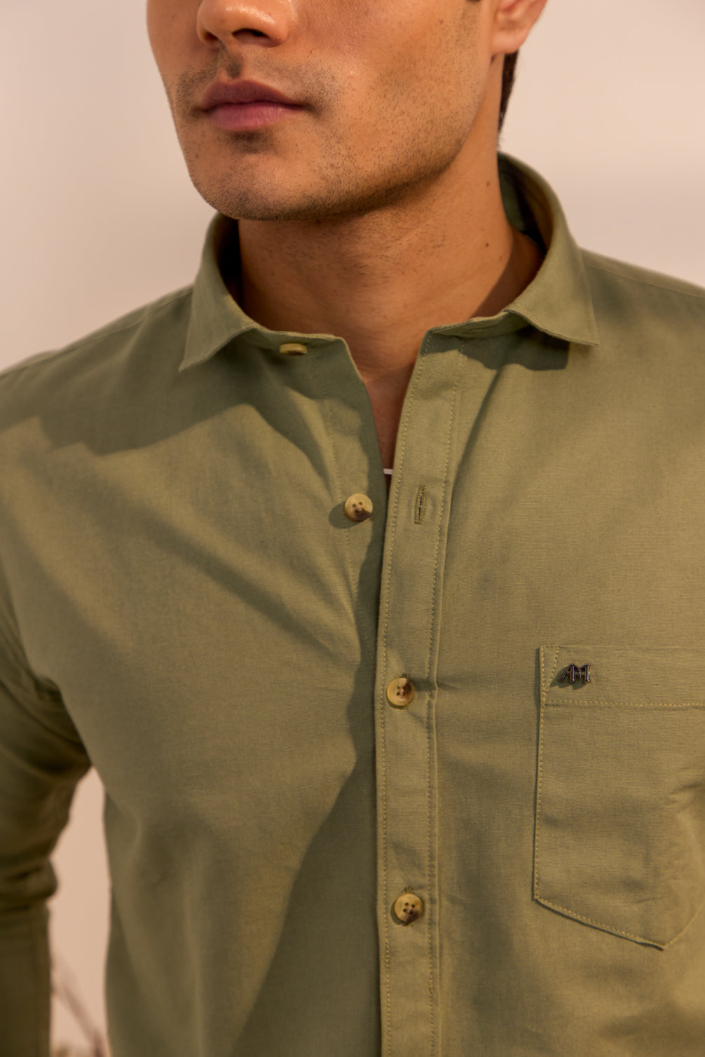 Olive Grove Cotton Shirt