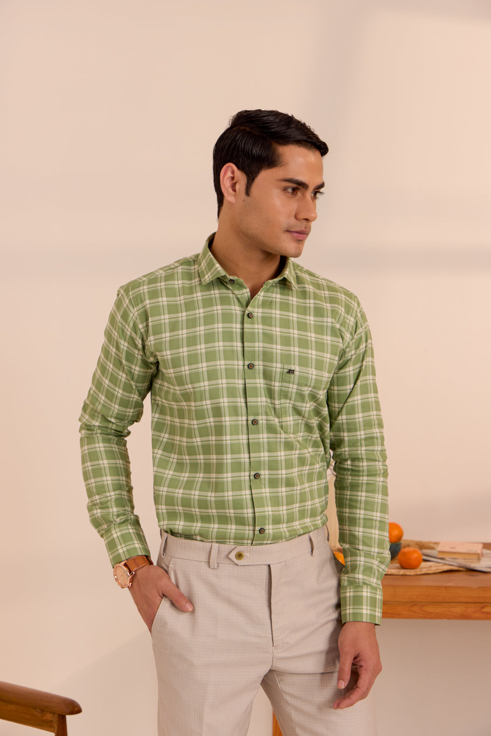 Green Oasis Checkered Shirt