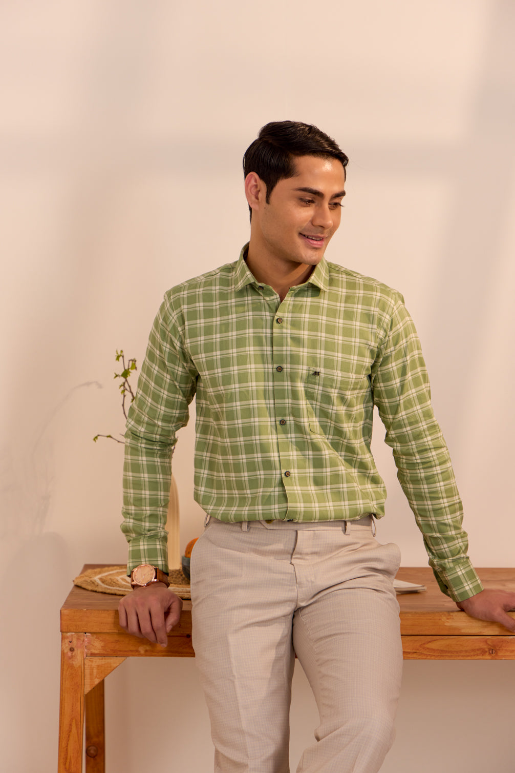 Green Oasis Checkered Shirt