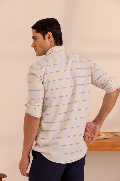 Cornfield Horizon Striped Cotton Shirt