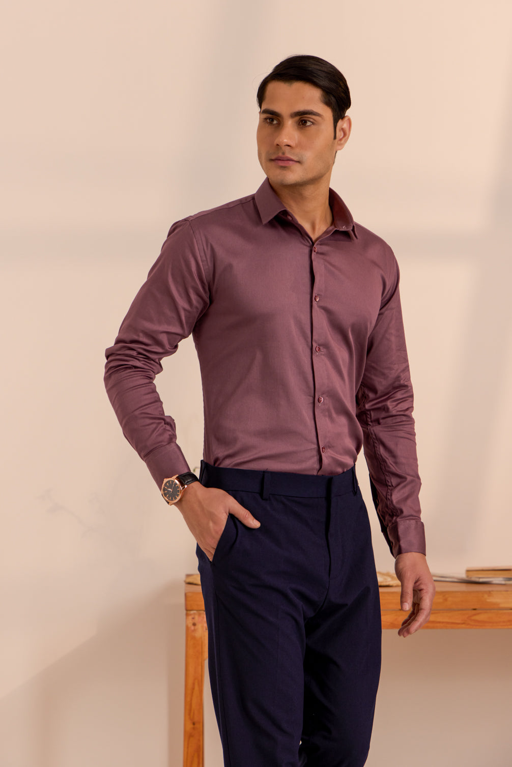 Wine Dregs Solid Classic Shirt