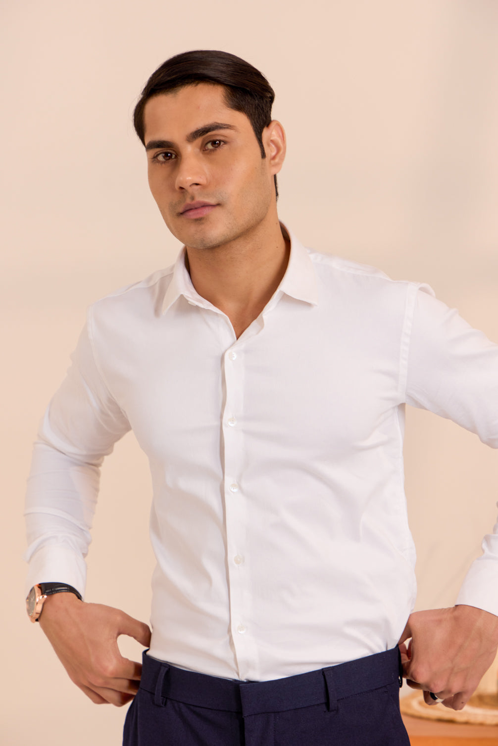 Classic White Solid Shirt