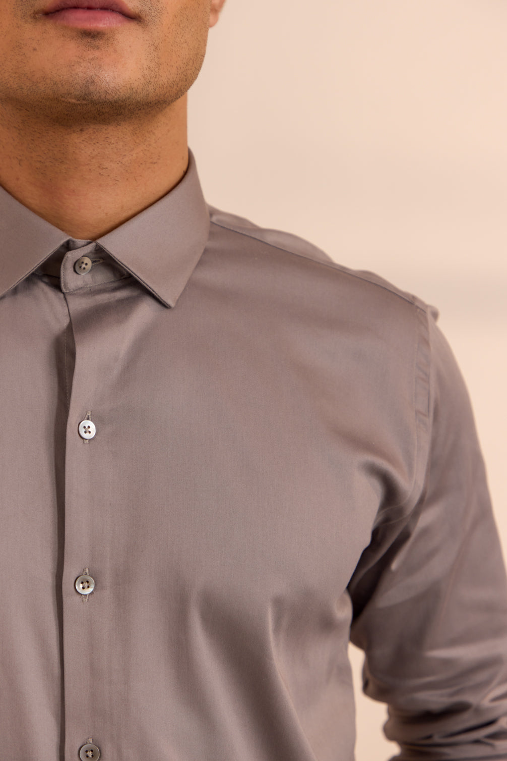 Classic Grey Solid Shirt