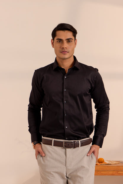 Classic Black Solid Shirt