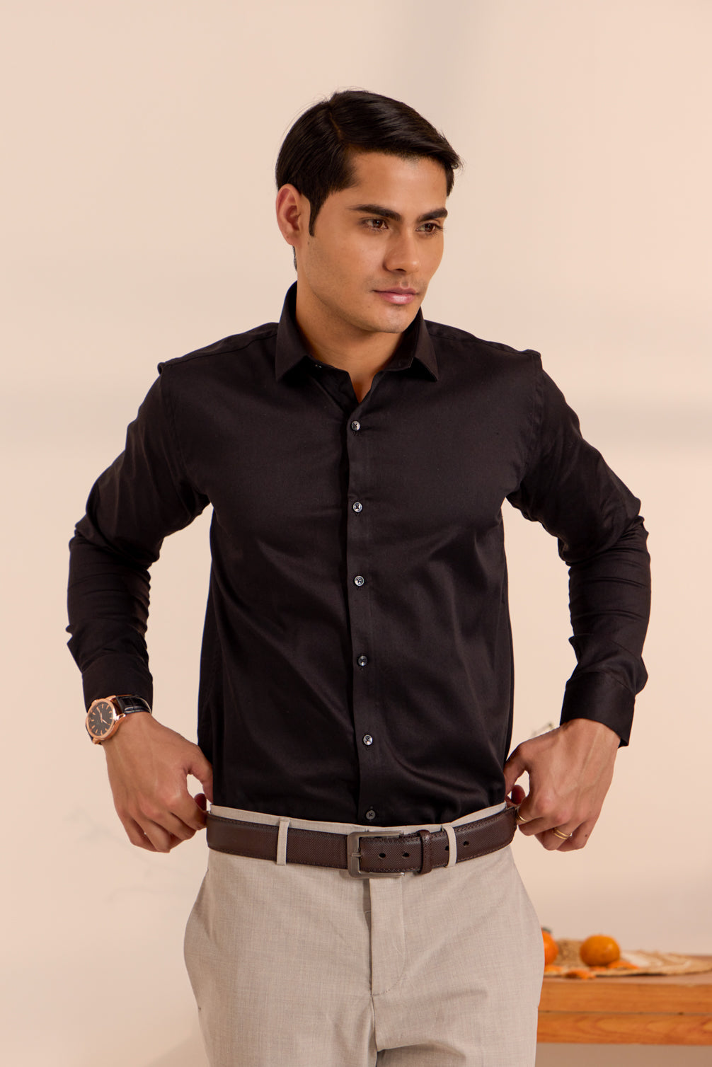 Classic Black Solid Shirt