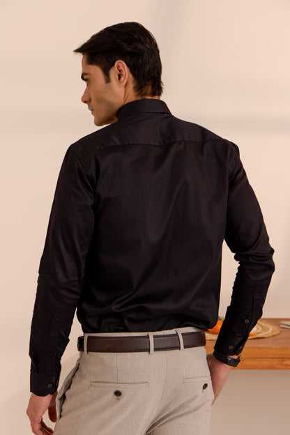 Classic Black Solid Shirt